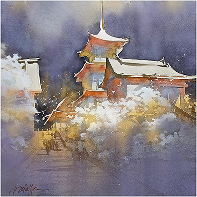 20 نقاشی آبرنگ از توماس دبلیو اسچالر هنرمند آمریکایی